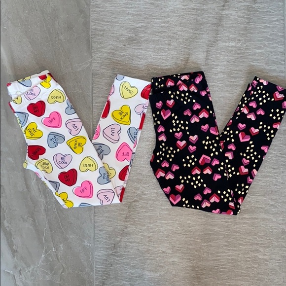 Cat & Jack Set of 2 Valentine’s Day Leggings - Picture 1 of 7